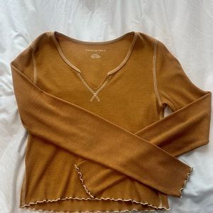 American Eagle burnt orange long sleeve top